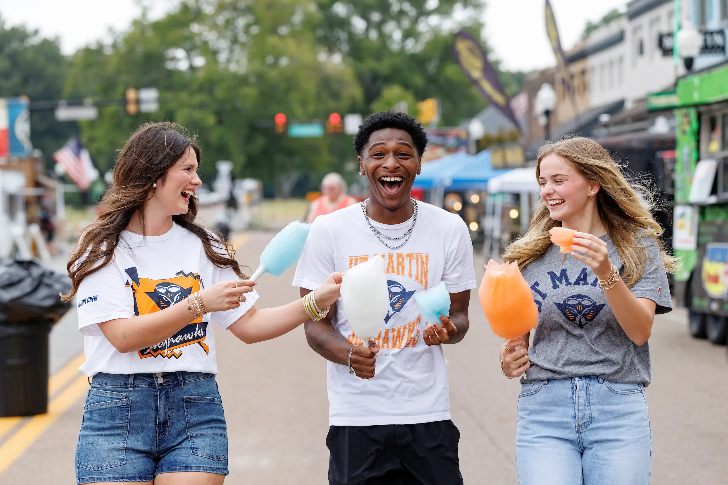 Skyhawks share a sweet moment in downtown Martin.